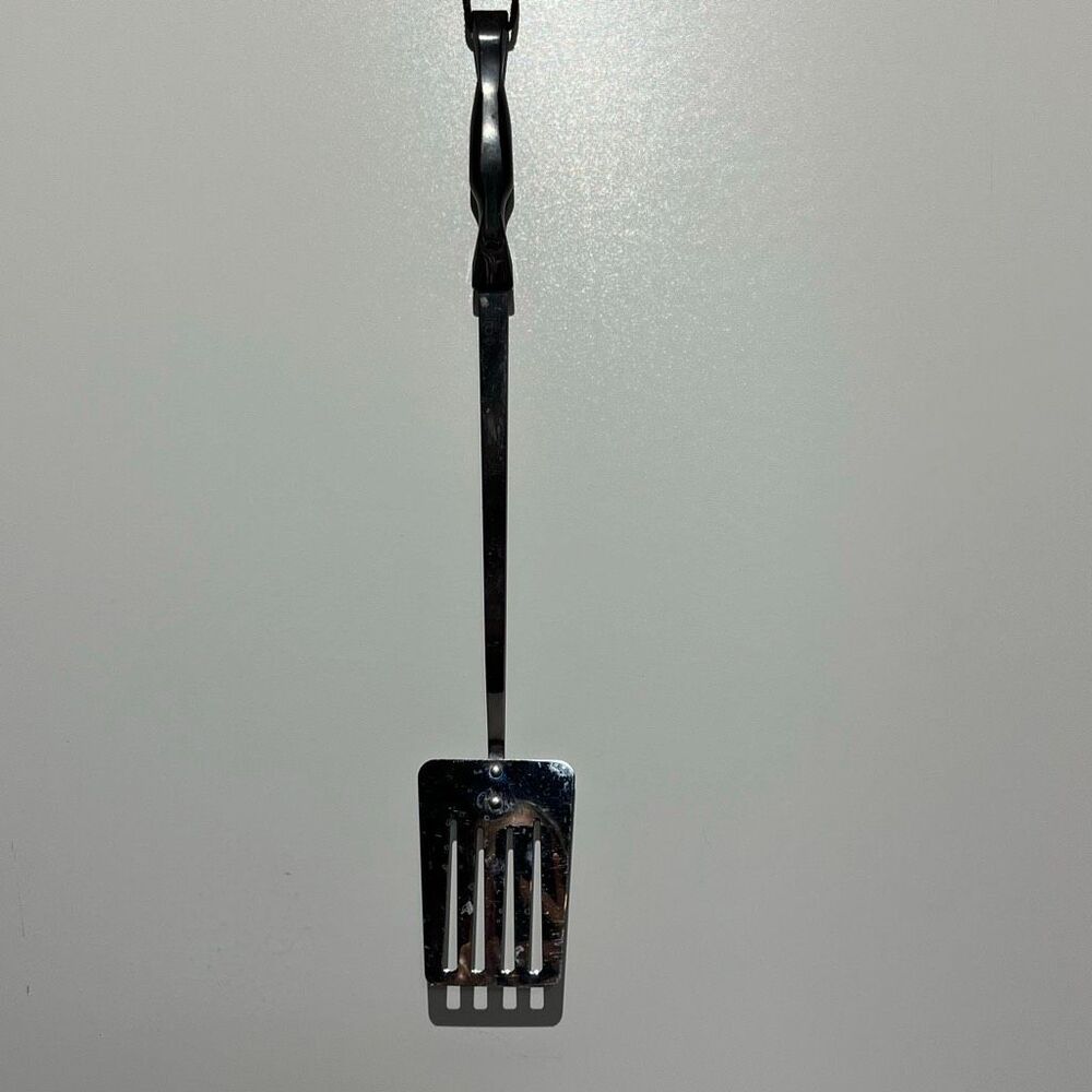 Cutco  Stainless Steel Brown Swirl Long Handle BBQ Grill Turner Slotted Spatula